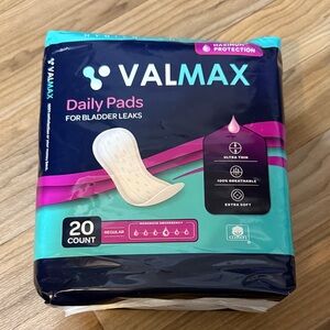 Valmax Daily Incontinent Pad for Bladder Leak Regular Lvl 4 Ultra Thin 20 pcs x3